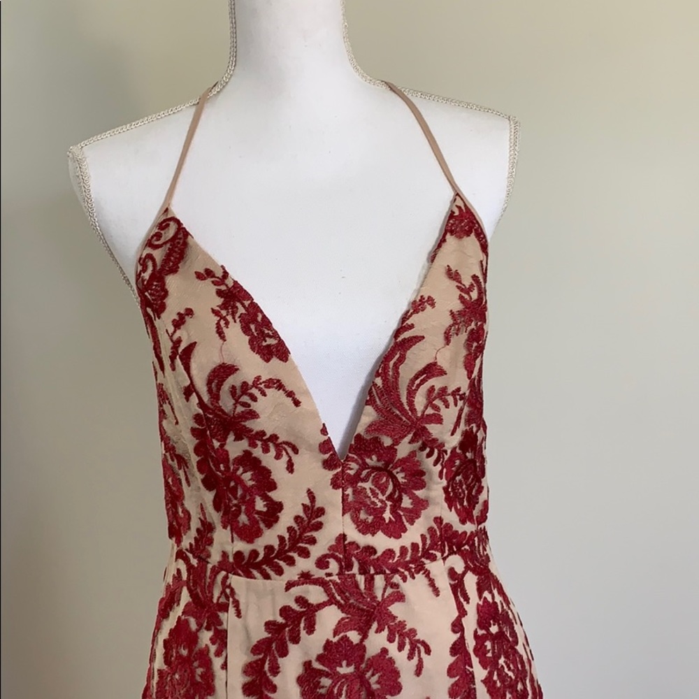 NBD - red pattern cocktail dress
